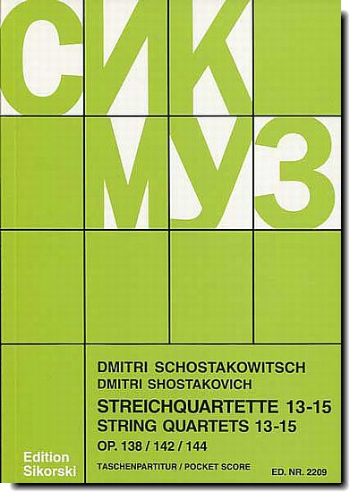 Shostakovich String Quartets No. 13-15
