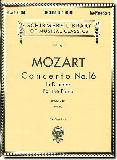 Mozart Concerto No. 16 in D Major, K. 451