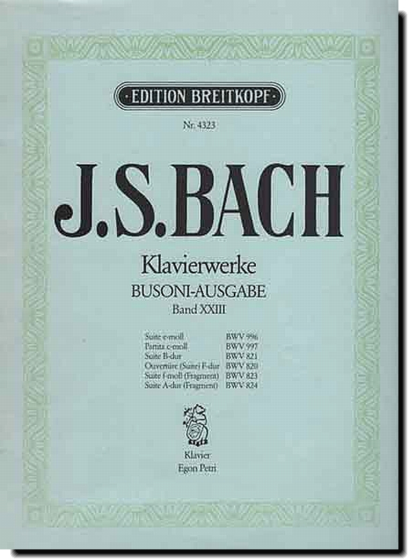 Bach-Busoni, Works for Piano