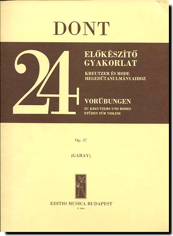 Dont, 24 Etudes for the Violin Op 37