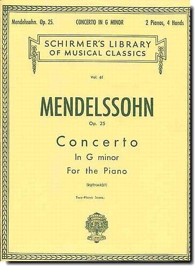 Mendelssohn, Piano Concerto in G min, Op. 25