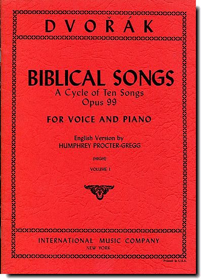 Dvorak - Biblical Songs, Vol. 1