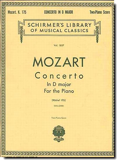 Mozart, Concerto in D major, K 175