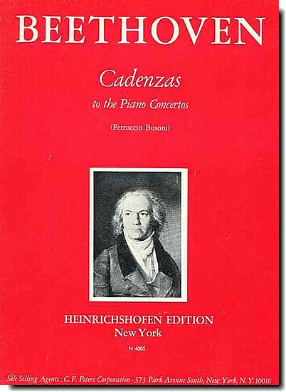 Beethoven, Cadenzas to the Piano Concertos