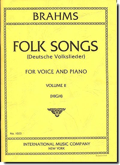 Brahms - Folk Songs, Vol. 2