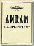Amram - Three Shakespeare Songs