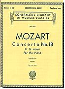 Mozart, Concerto No. 18 in Bb major, K 456